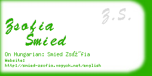 zsofia smied business card